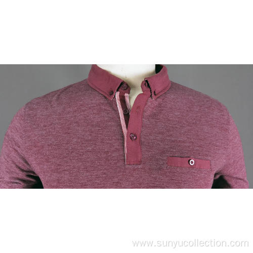 Men's long sleeve polo t-shirt